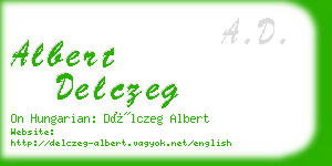 albert delczeg business card